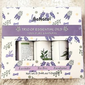 Essential Oils Set: Tea Tree, Eucalyptus, Lavender